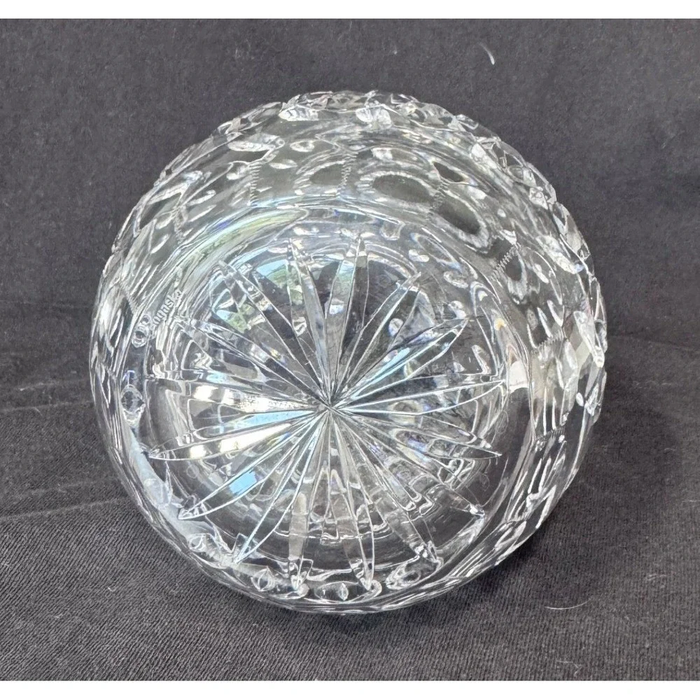 Lead Crystal Vase Hand Crafted Diamond Cut Glass 24% PbO Celery Vase